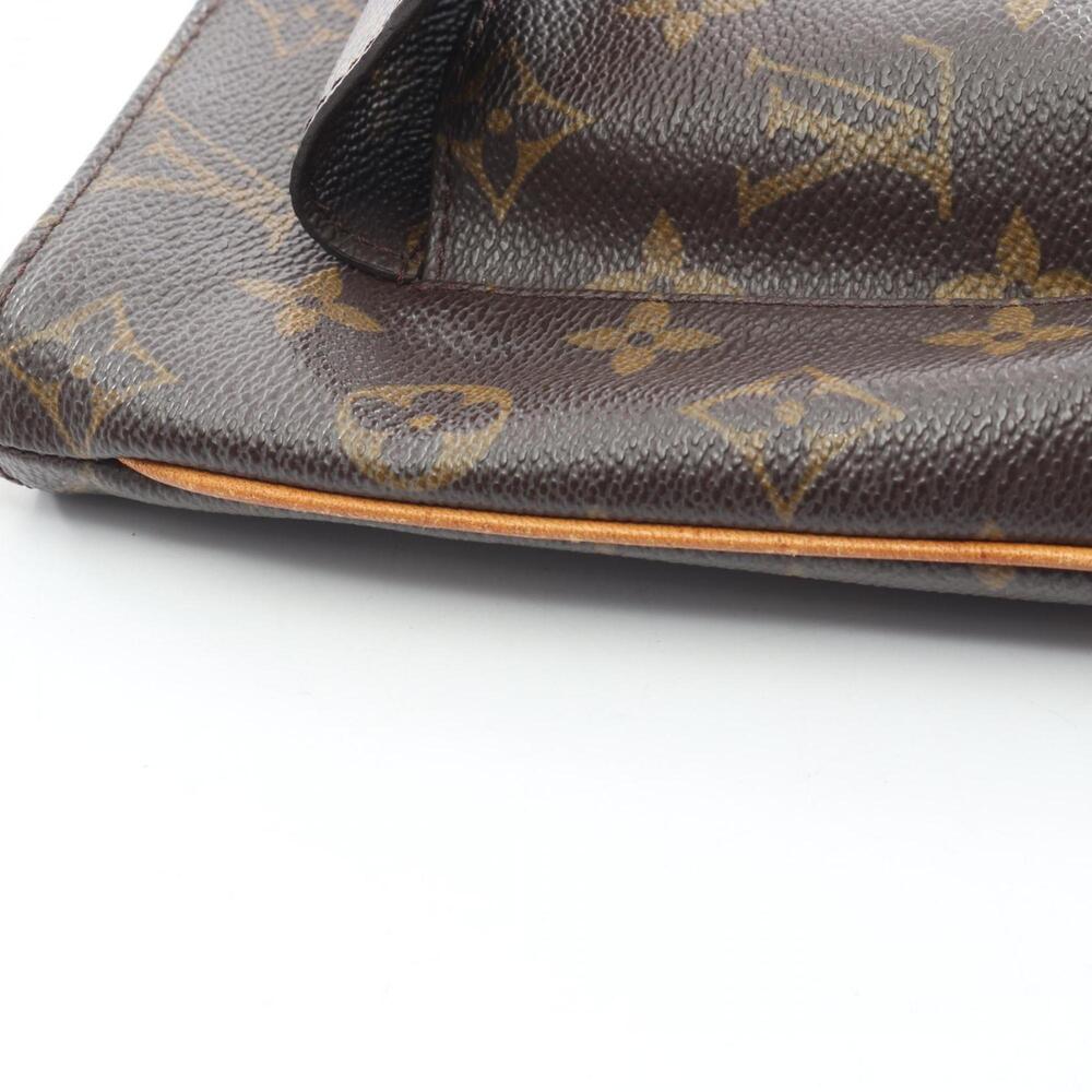 LOUIS VUITTON Authentic Brown Monogram Leather Pouch - Picture 8 of 12